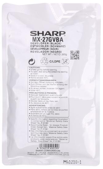 Sharp MX 27GVBA Orjinal Siyah Developer MX 2300 2700 3500 3501 4500 4501