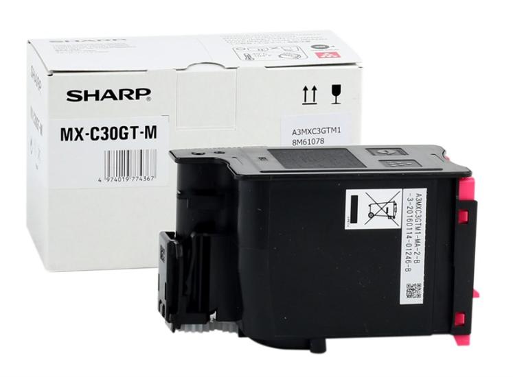 Sharp MX-C30GT-M Orijinal Kırmızı Toner MX-C250 C300 C301 Series